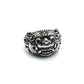 Oxidized Silver Onyx Barong Ring