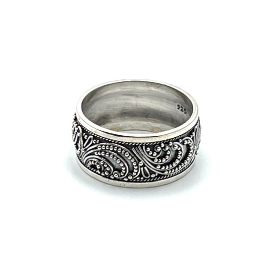 Sterling Silver Swirl Band Rings