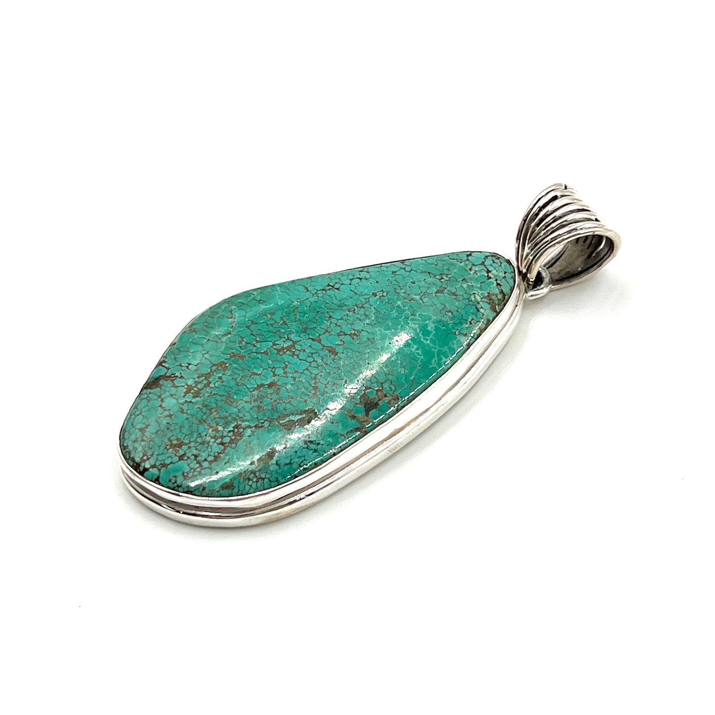 Sterling Silver Large Turquoise Pendants
