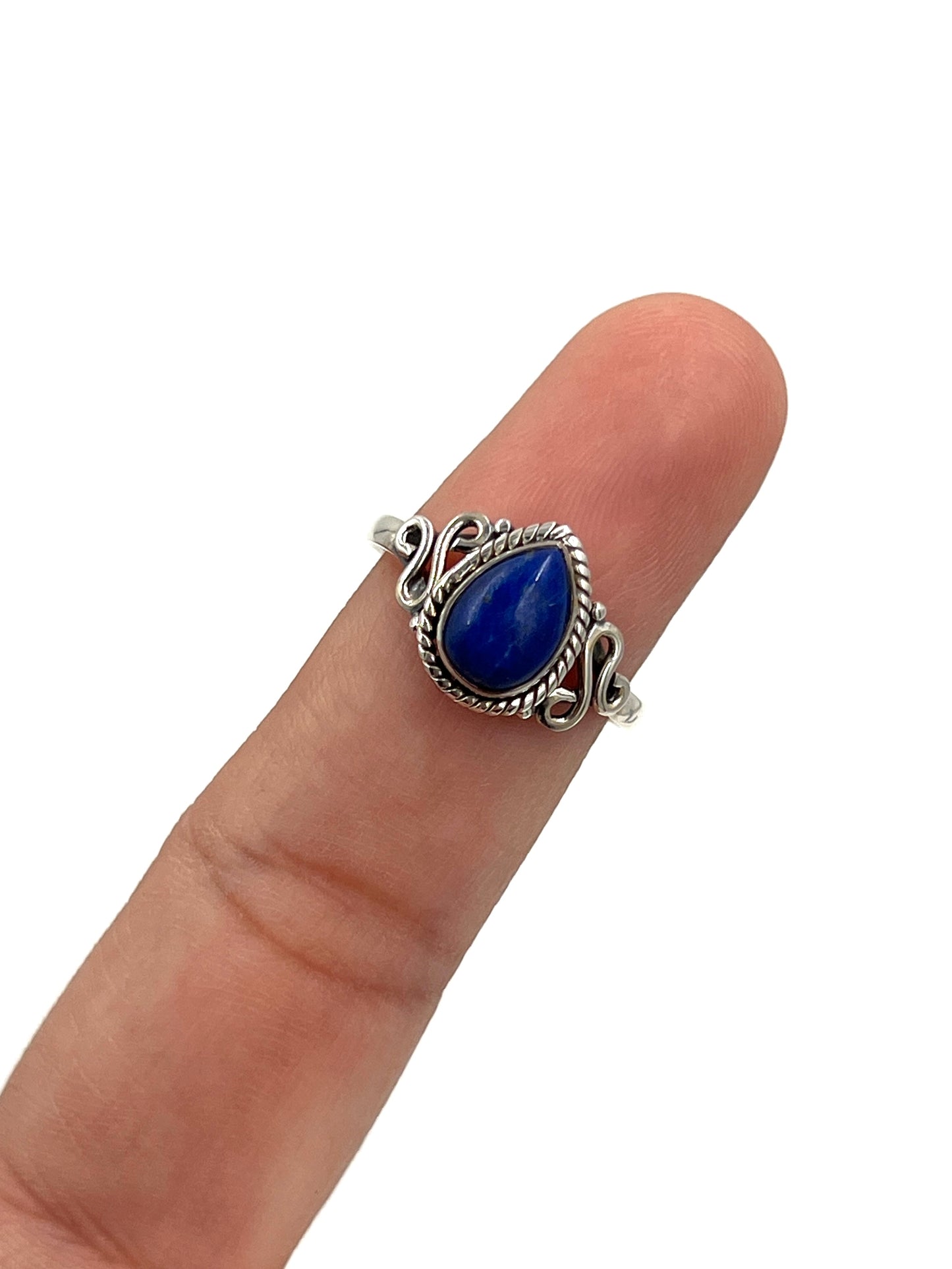 Teardrop Lapis Lazuli Ring