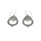 Sterling Silver Ethiopian Opal Circle Earrings
