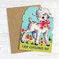 Rage Consumes Me - Cute Vintage Lamb Greeting Card
