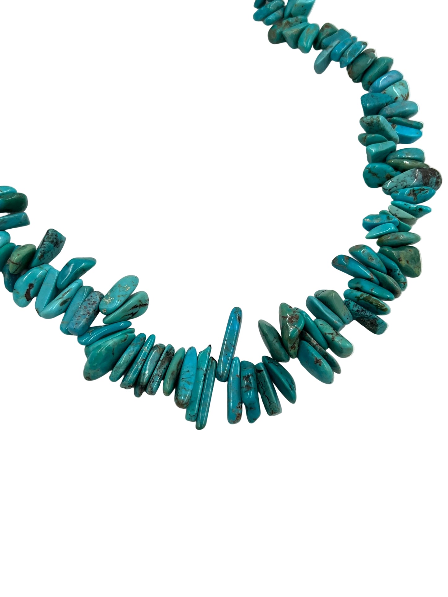 Silver Chip Turquoise Necklace