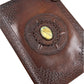 Camel Leather Gemstone Journal | Spiked Mandala | 10" x 7" x 1/2"