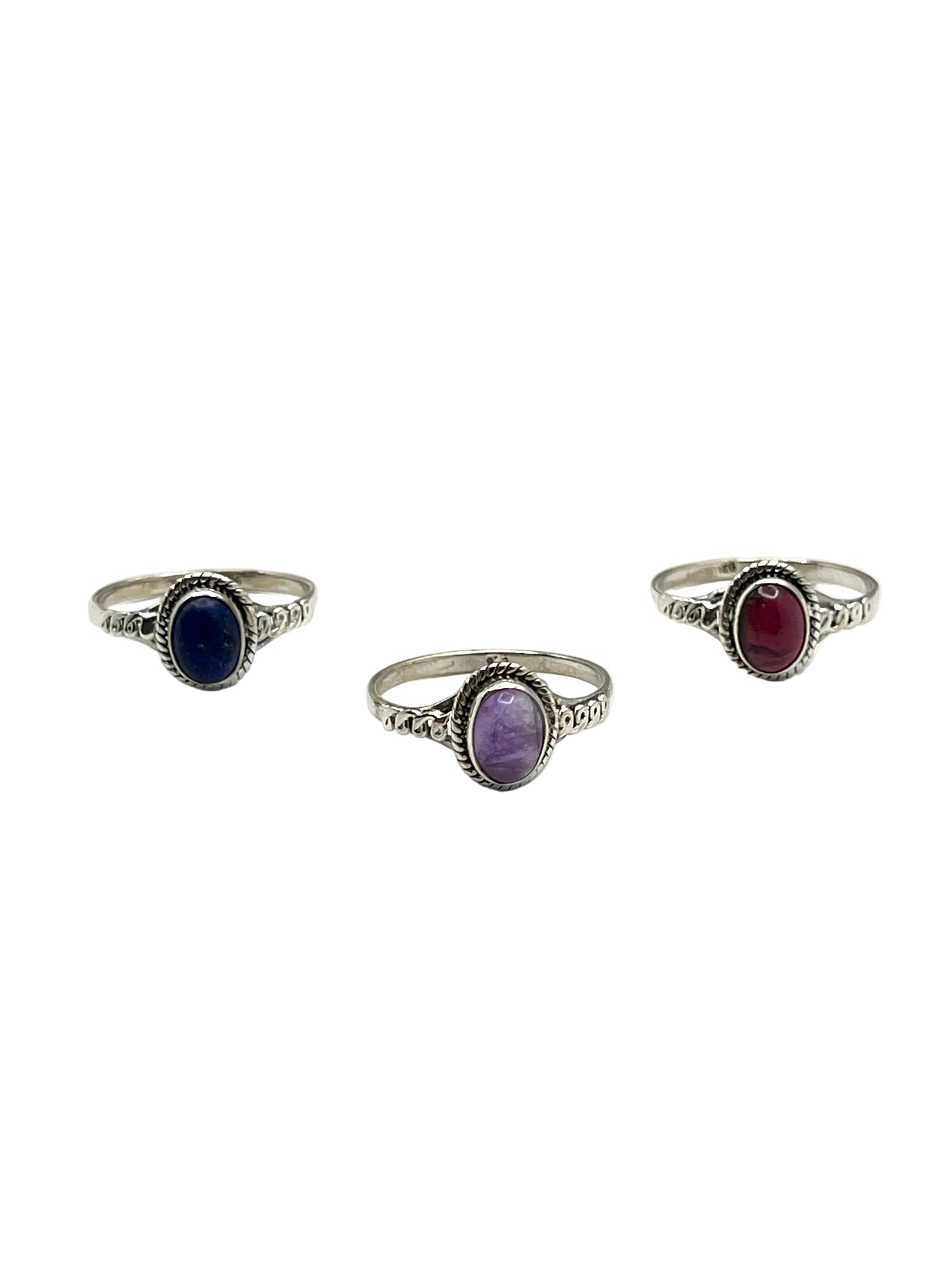 Braided Gemstone Rings