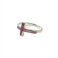 Sterling Silver Shell Cross Ring