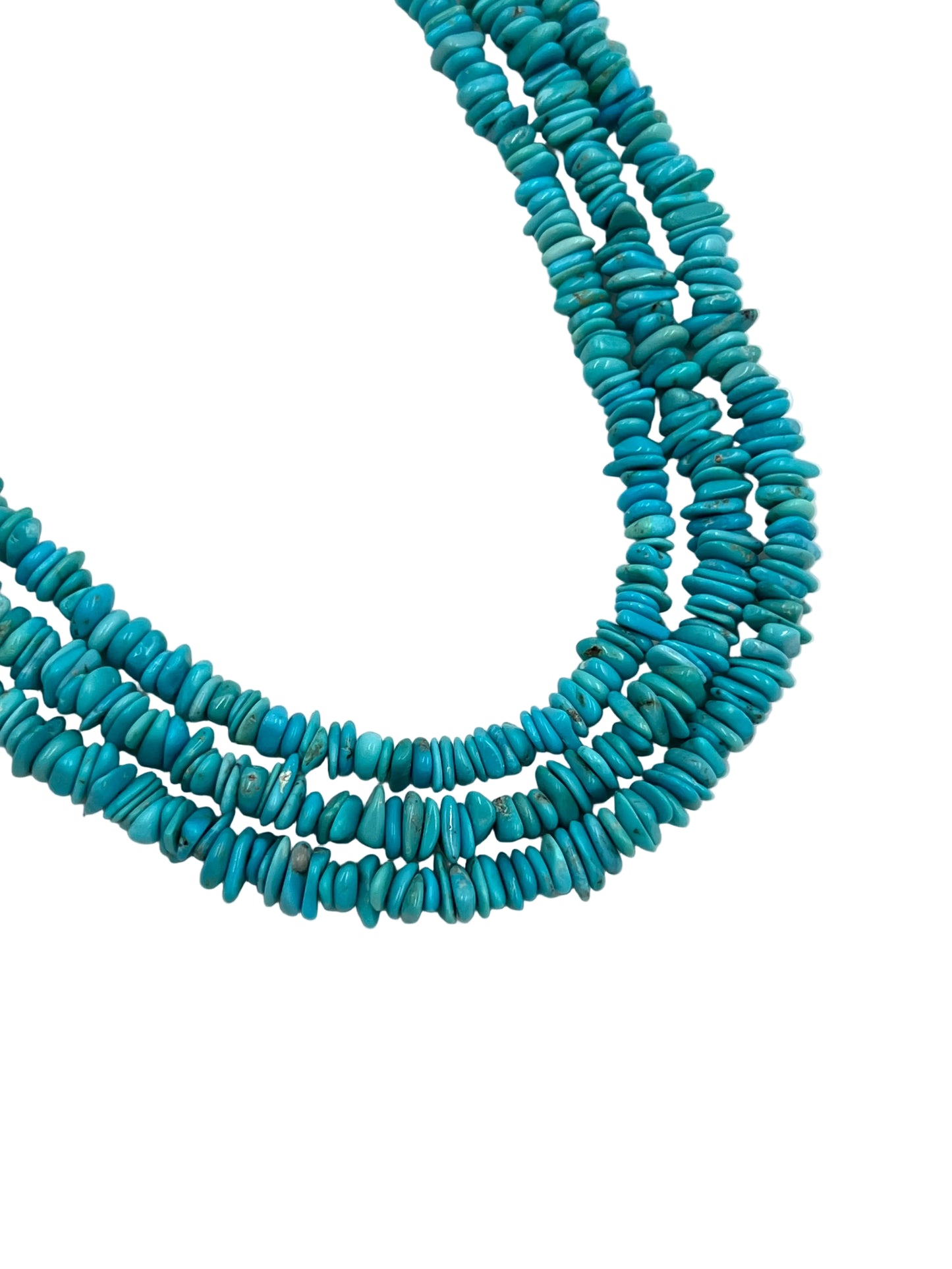 Silver Chip Turquoise Necklace