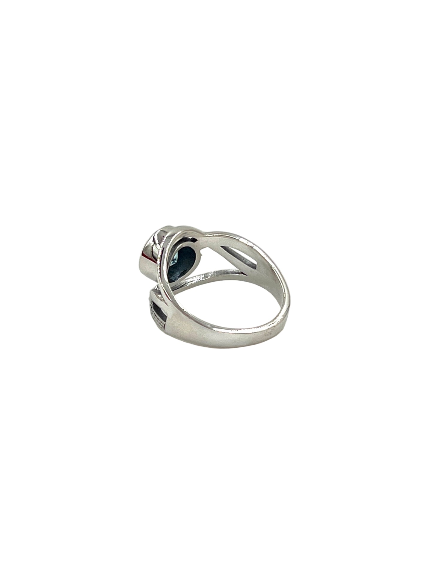 Wavy Blue Topaz Ring
