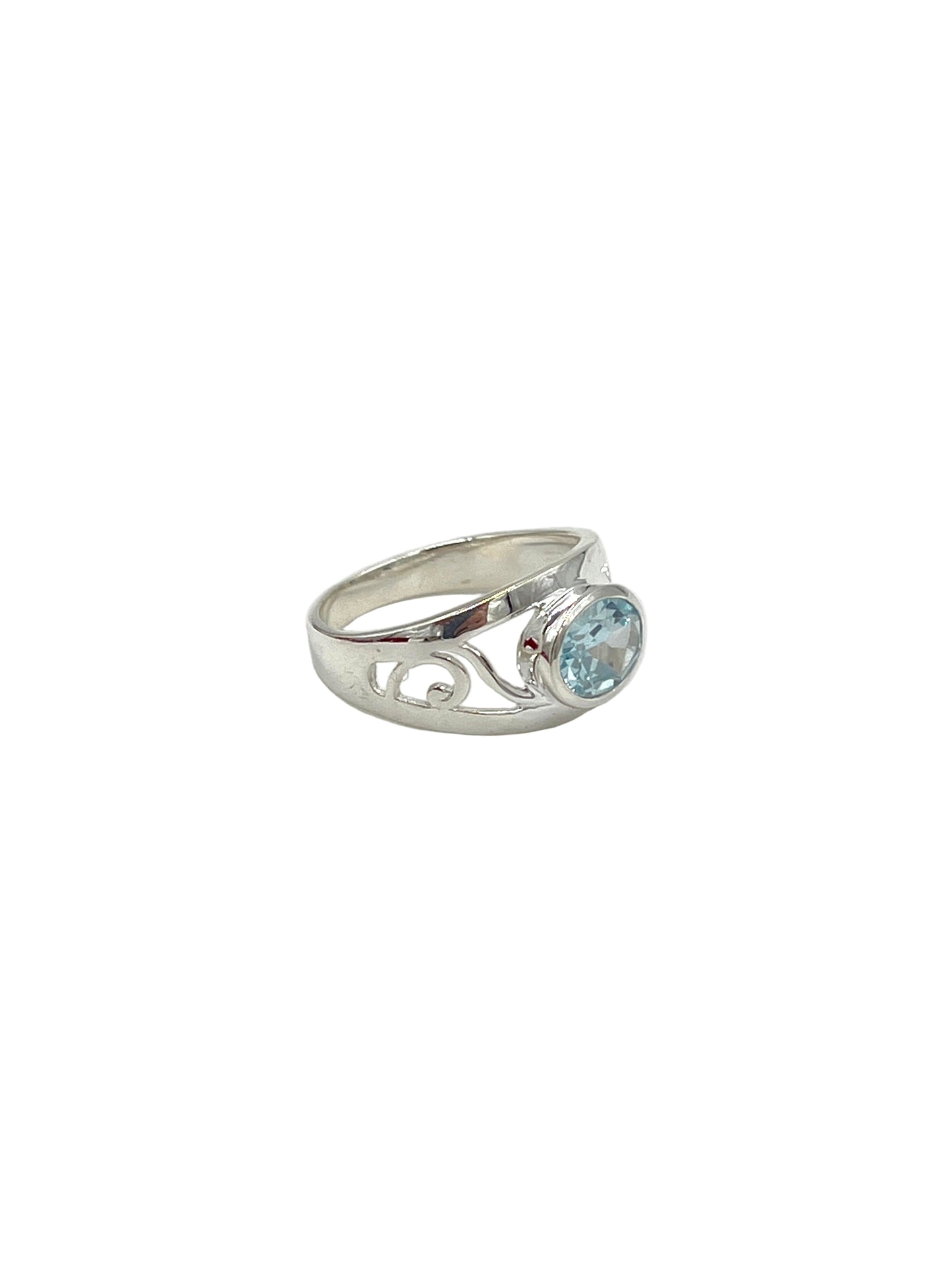 Oval Blue Topaz Ring