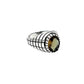Silver Zultanite Oval Etched Ring