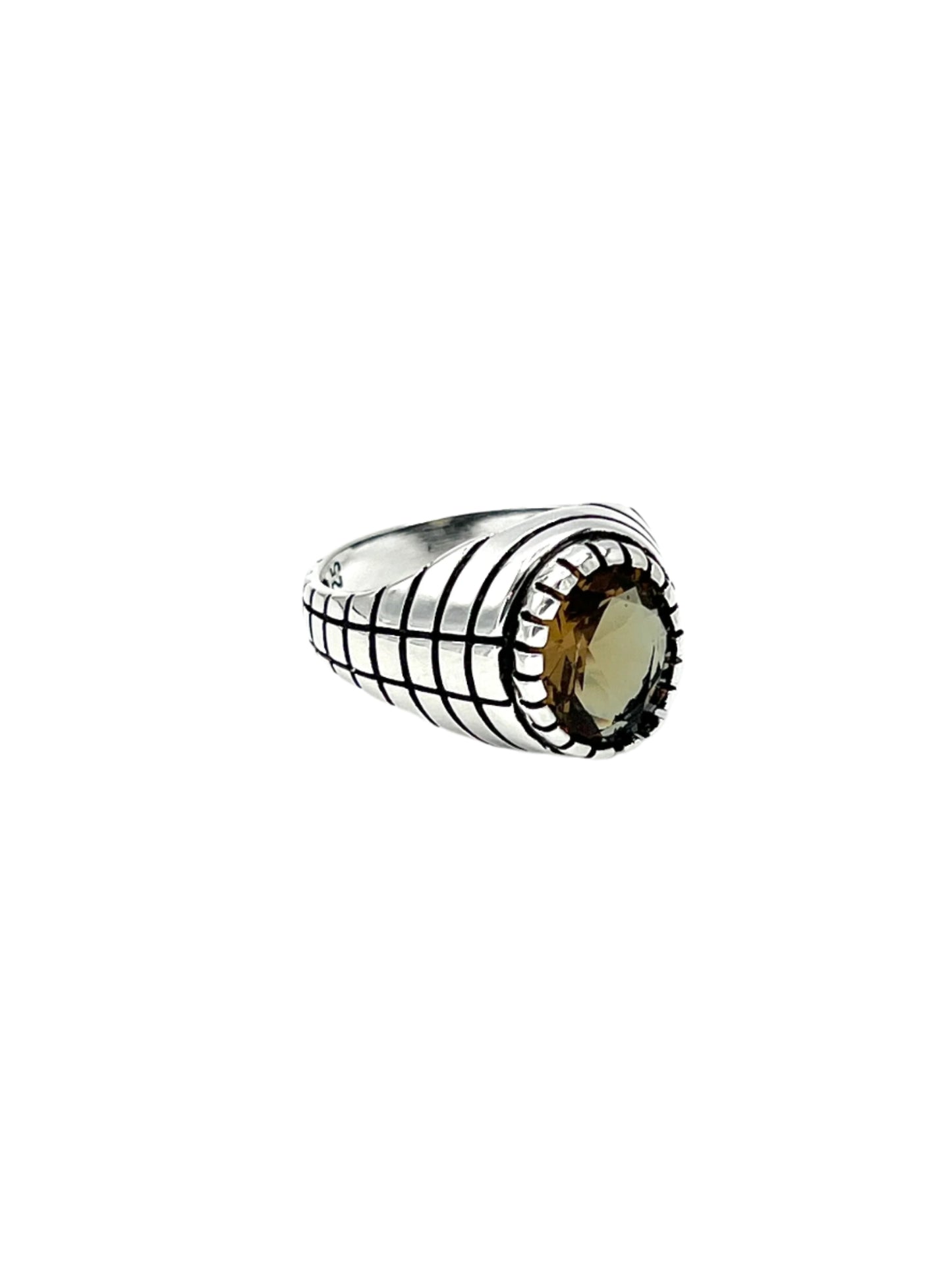 Silver Zultanite Oval Etched Ring