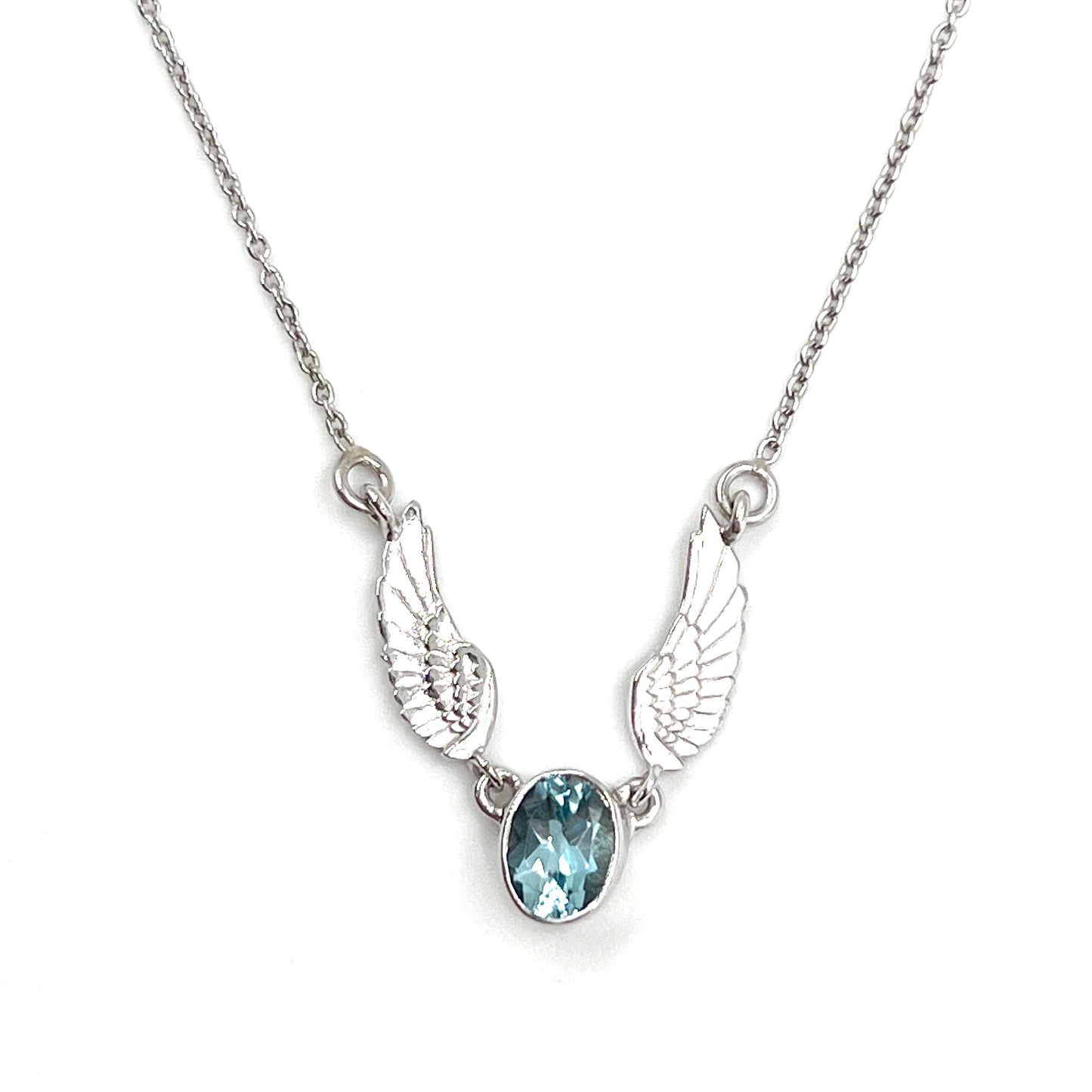 Sterling Silver Gemstone Winged Necklaces