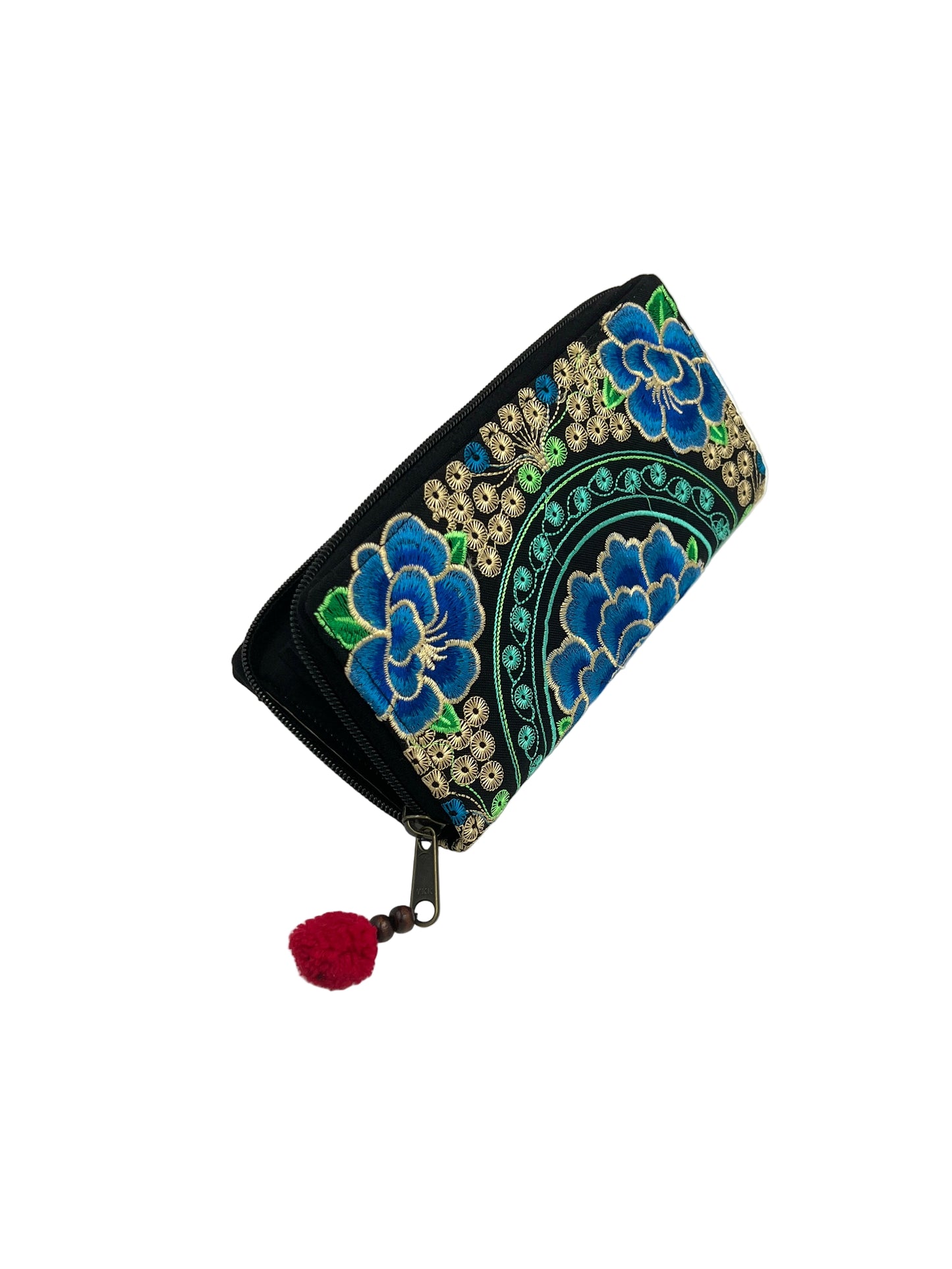 Embroidered Flower Wallet