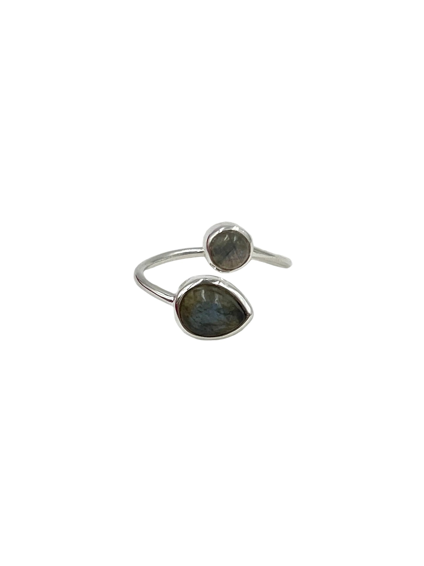 Teardrop Labradorite Ring