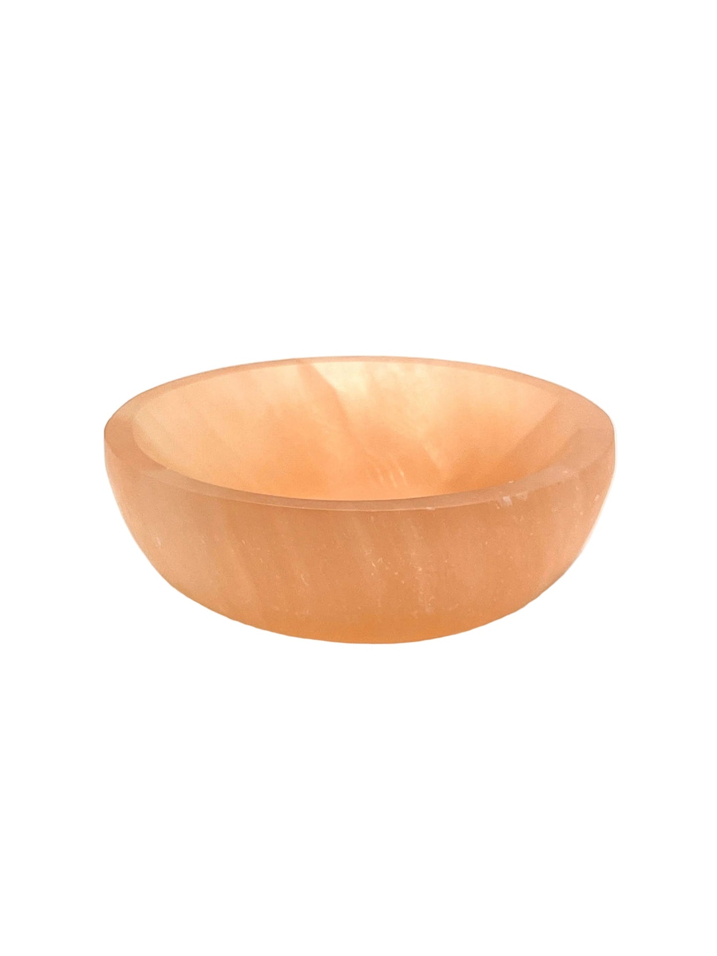 Peach Selenite Crystal Charging Cleaning Bowl