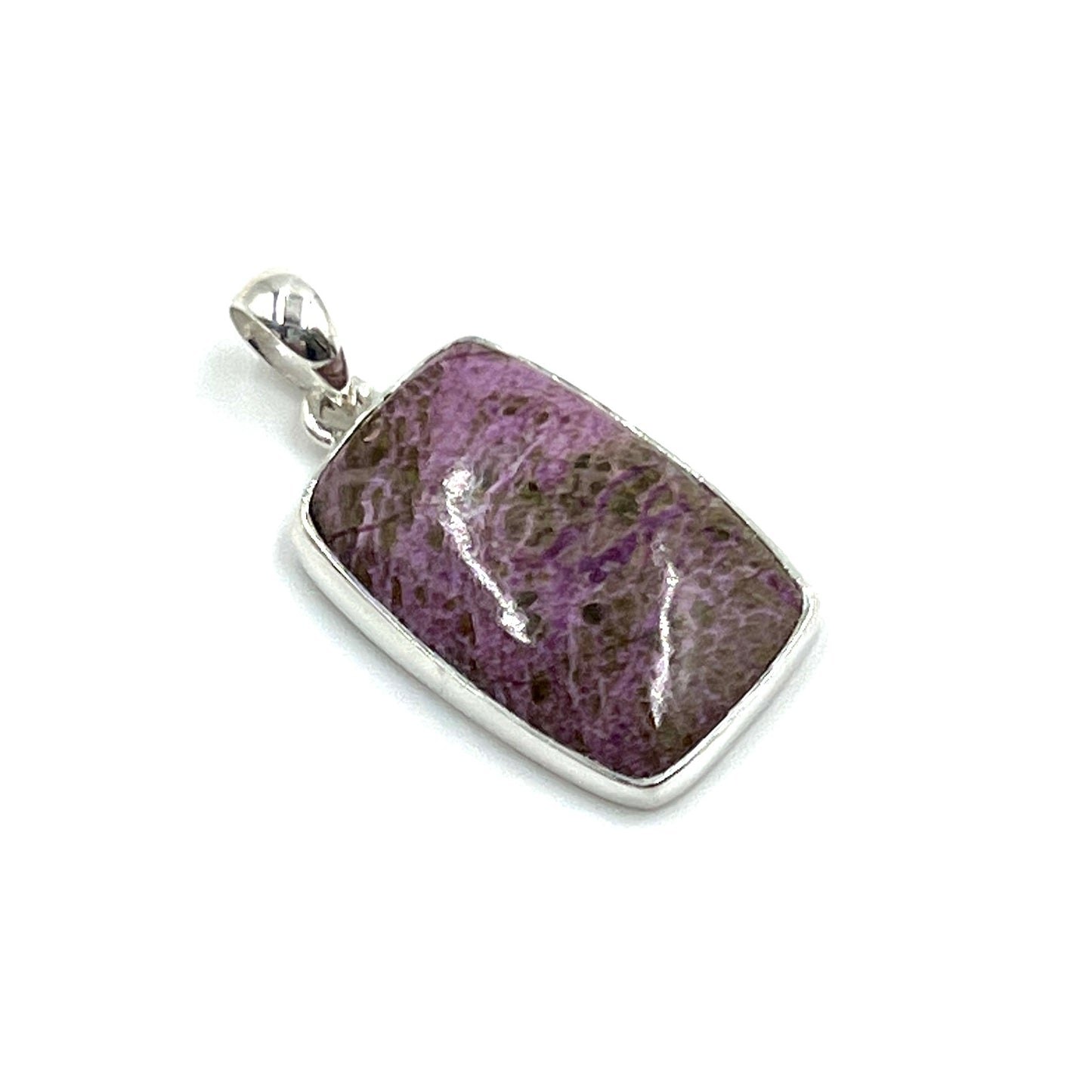 Sterling Silver Purpurite Freeform Pendants