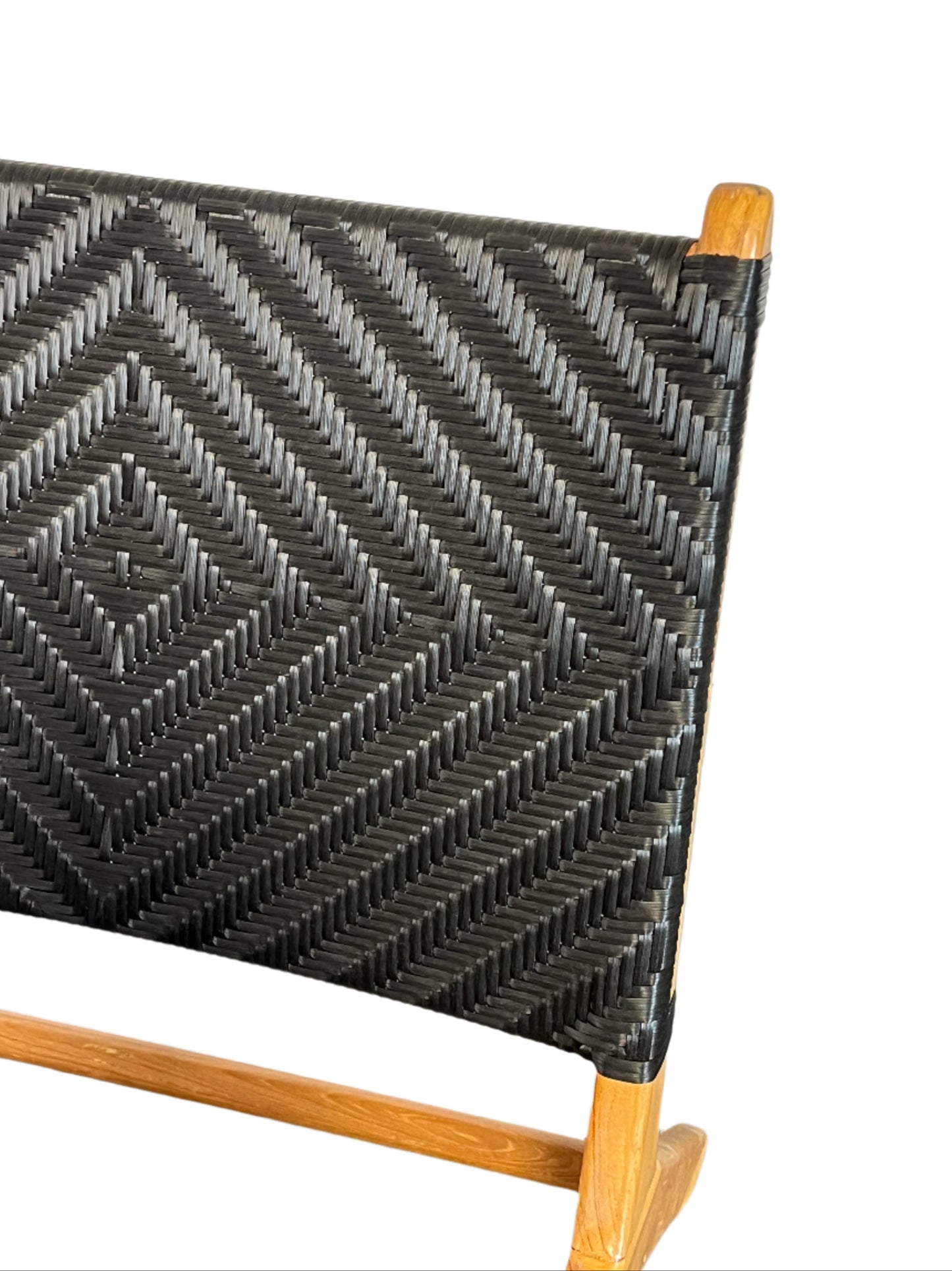 Black Rattan Teakwood Chair