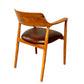 Leather Teakwood Arm Chair