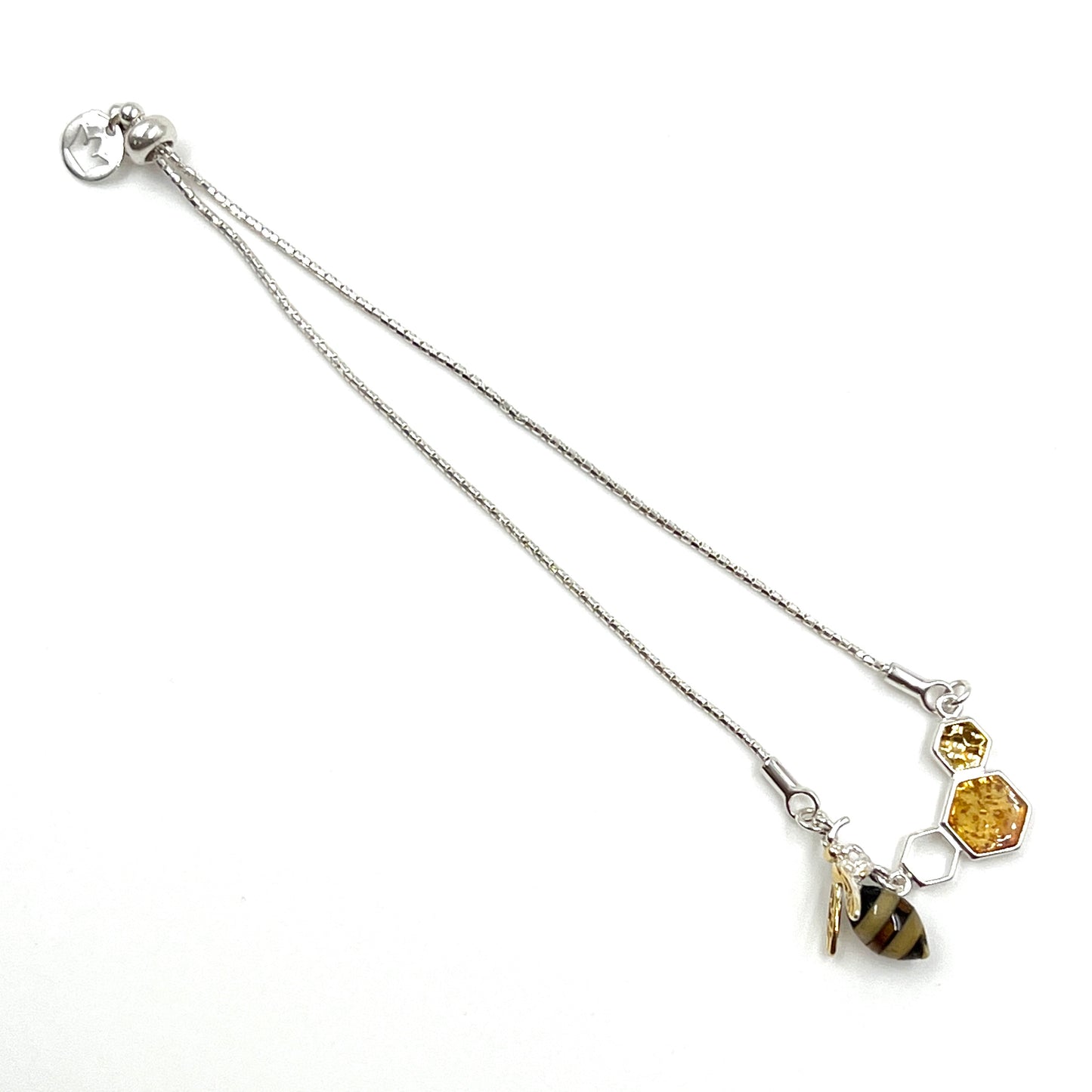Amber Bee Drawstring Bracelet