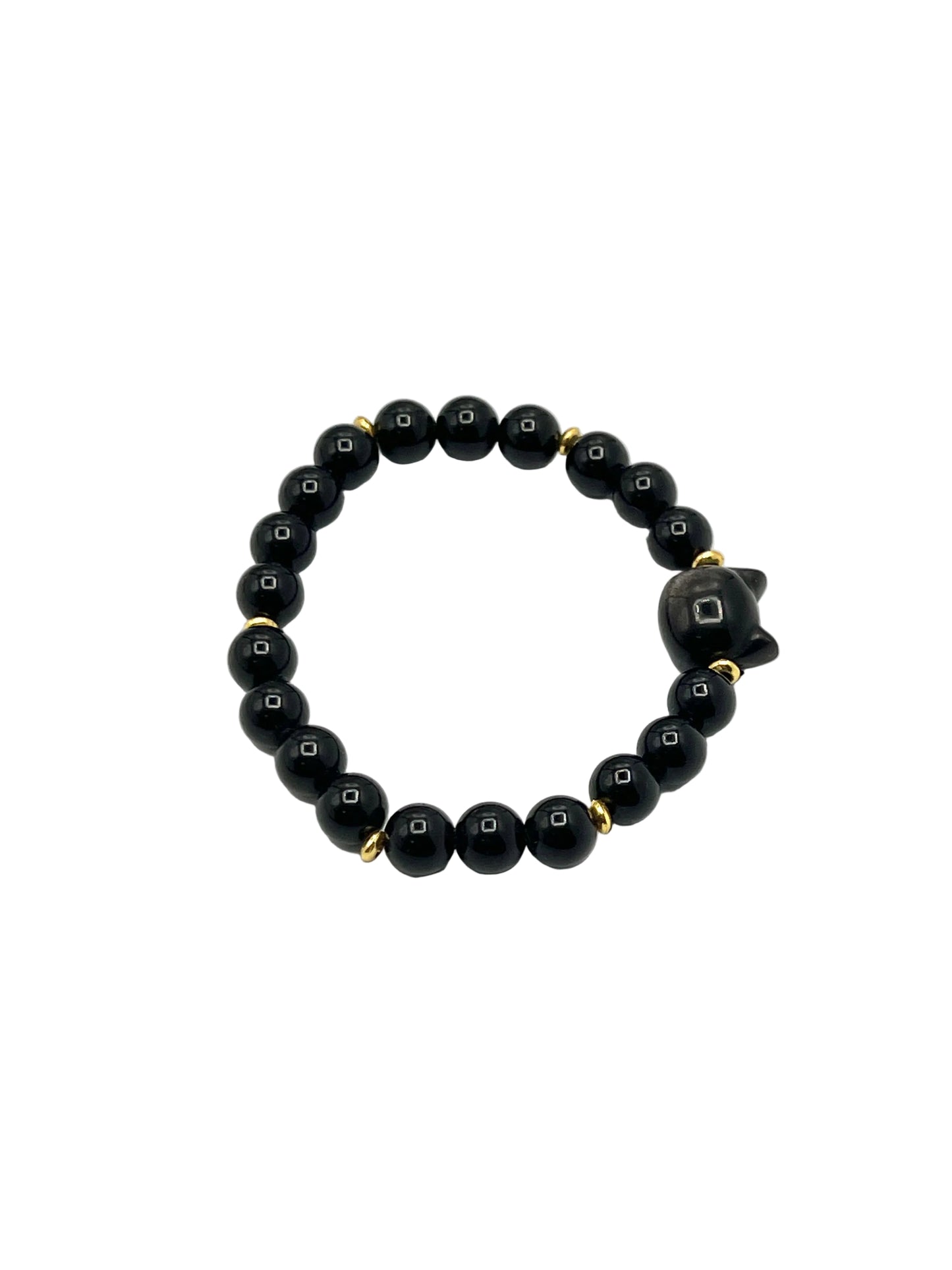 Gemstone Cat Stretchy Bracelets