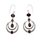 Sterling Silver Gemstone Circle Chandelier Earrings