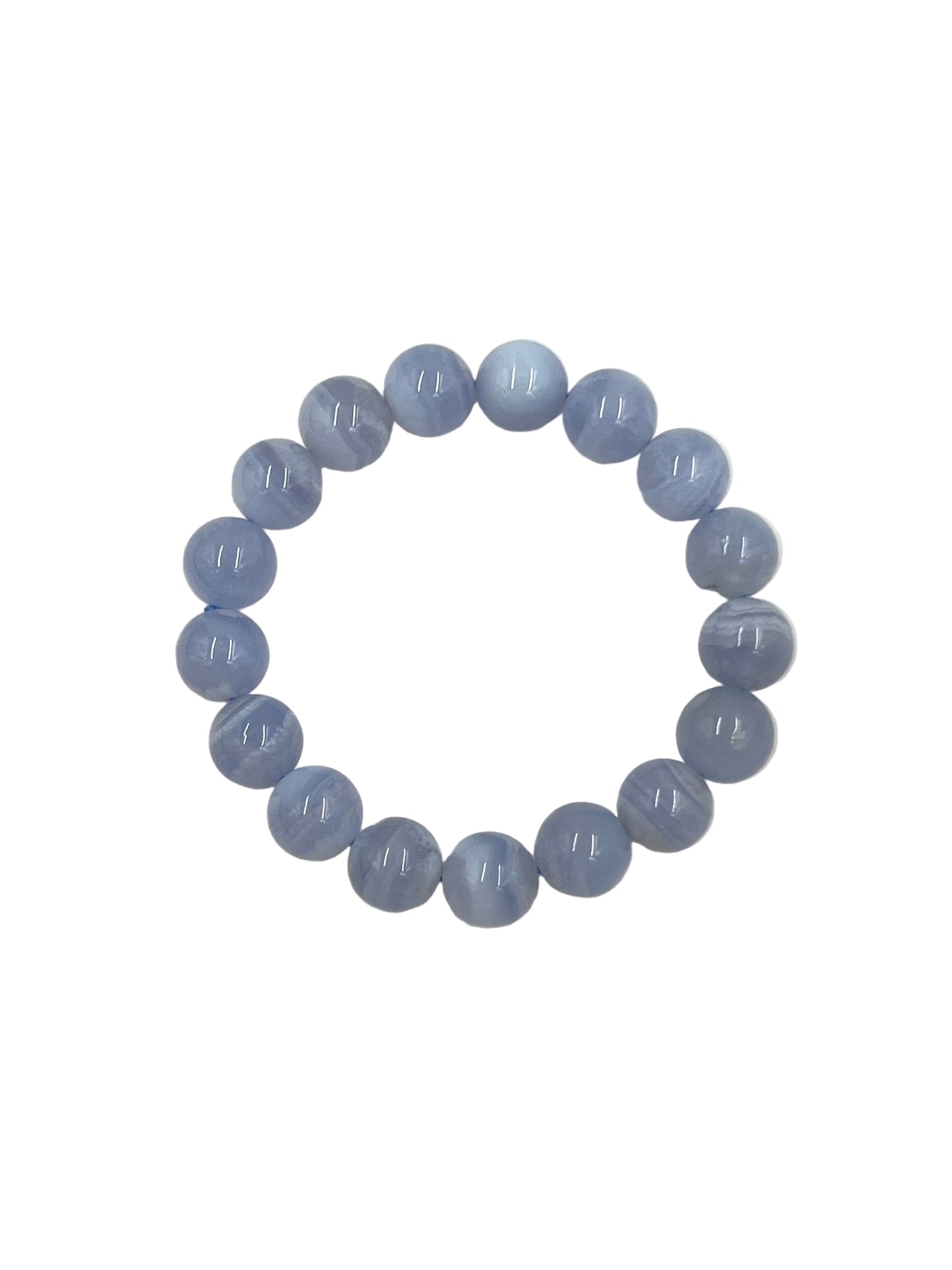 Blue Lace Agate Beaded Bracelet