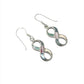Sterling Silver Shell Infinity Earrings