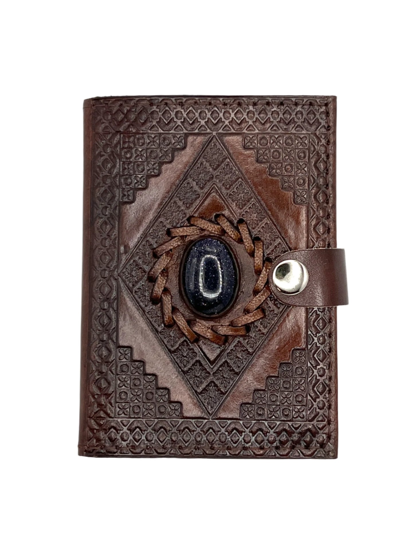 Camel Leather Gemstone Journal | Diamond | 5" x 3.5" x 1/2"