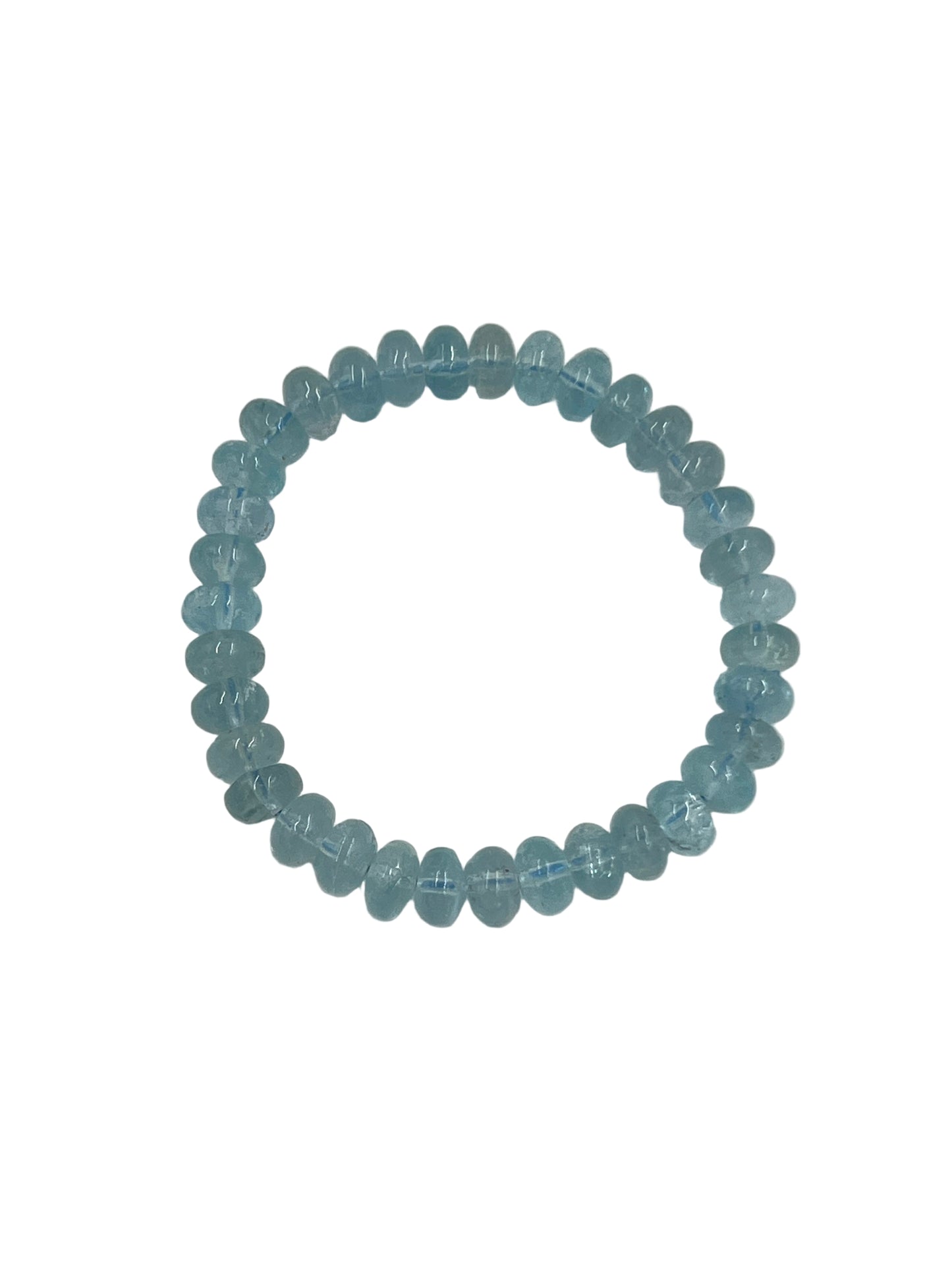 Blue Topaz Rondelle Beaded Bracelet