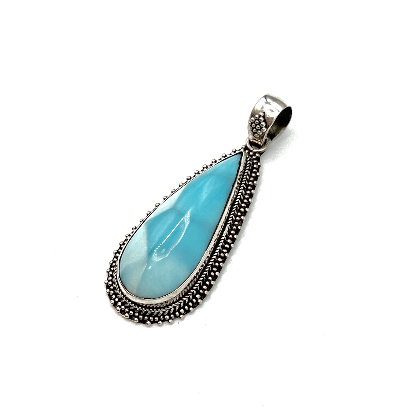 Sterling Silver Larimar Teardrop Pendants