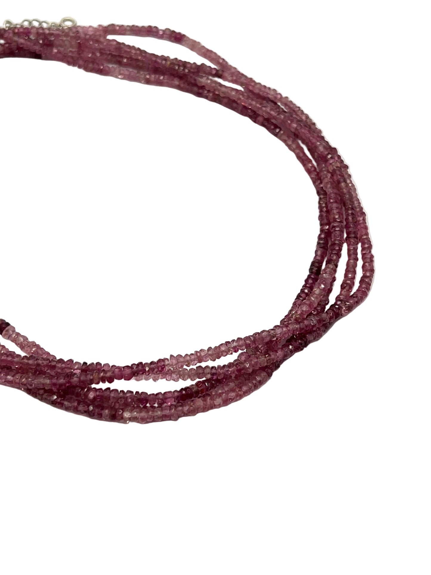 Silver Pink Tourmaline Necklace
