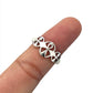 Sterling Silver Framed Triple Ankh Ring