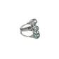 Triple Oval Blue Topaz Ring