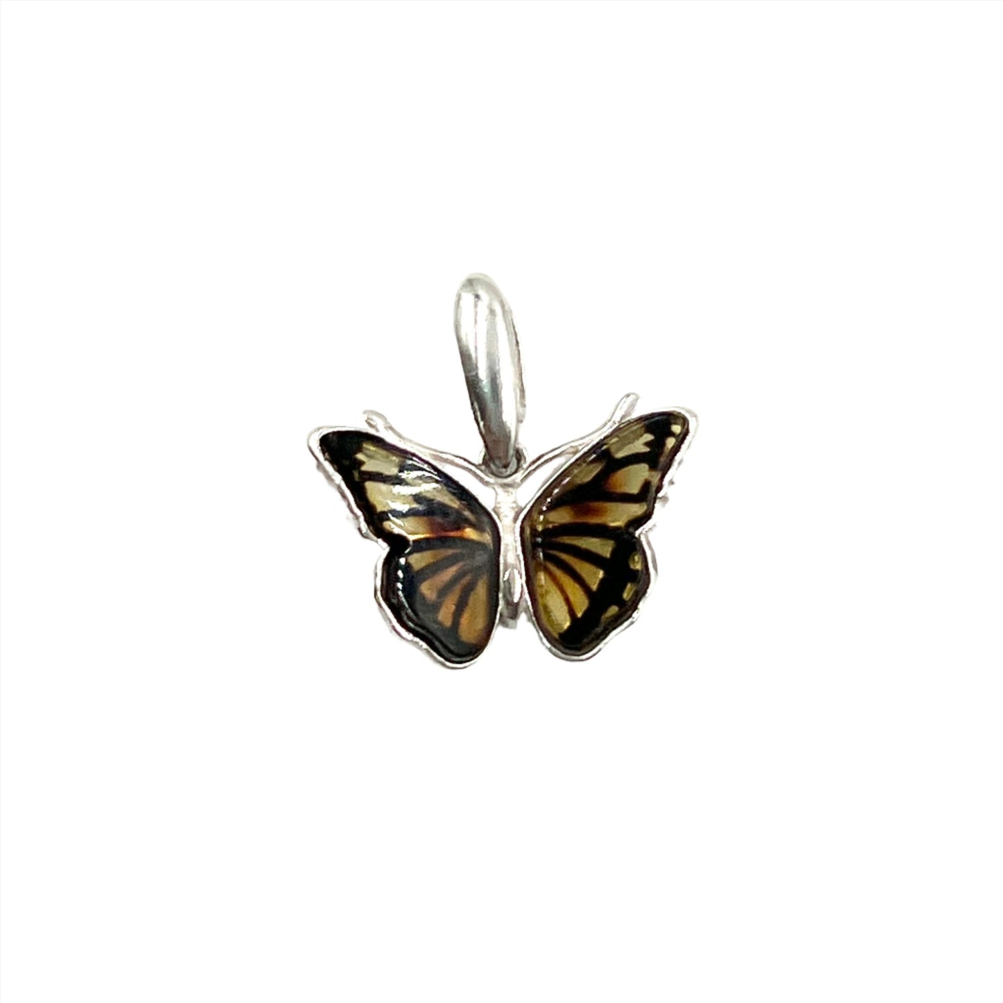 Amber Butterfly Pendants