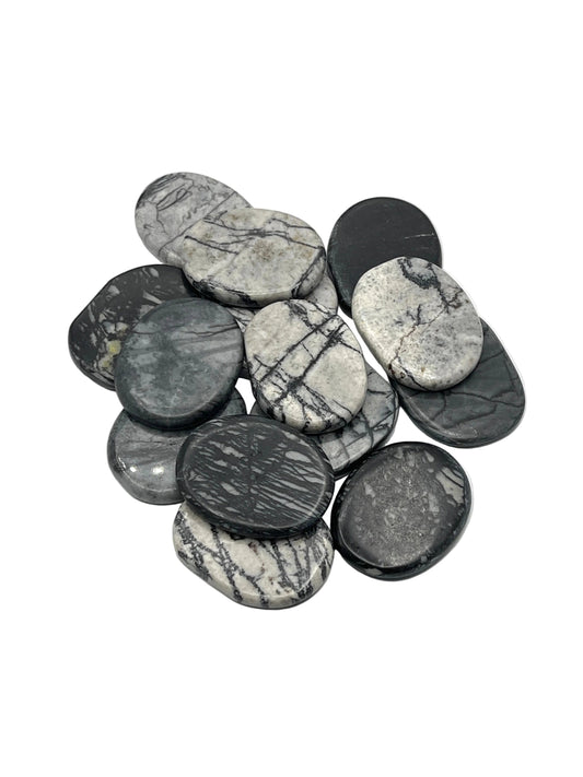 Spider Web Jasper Flat Palmstones