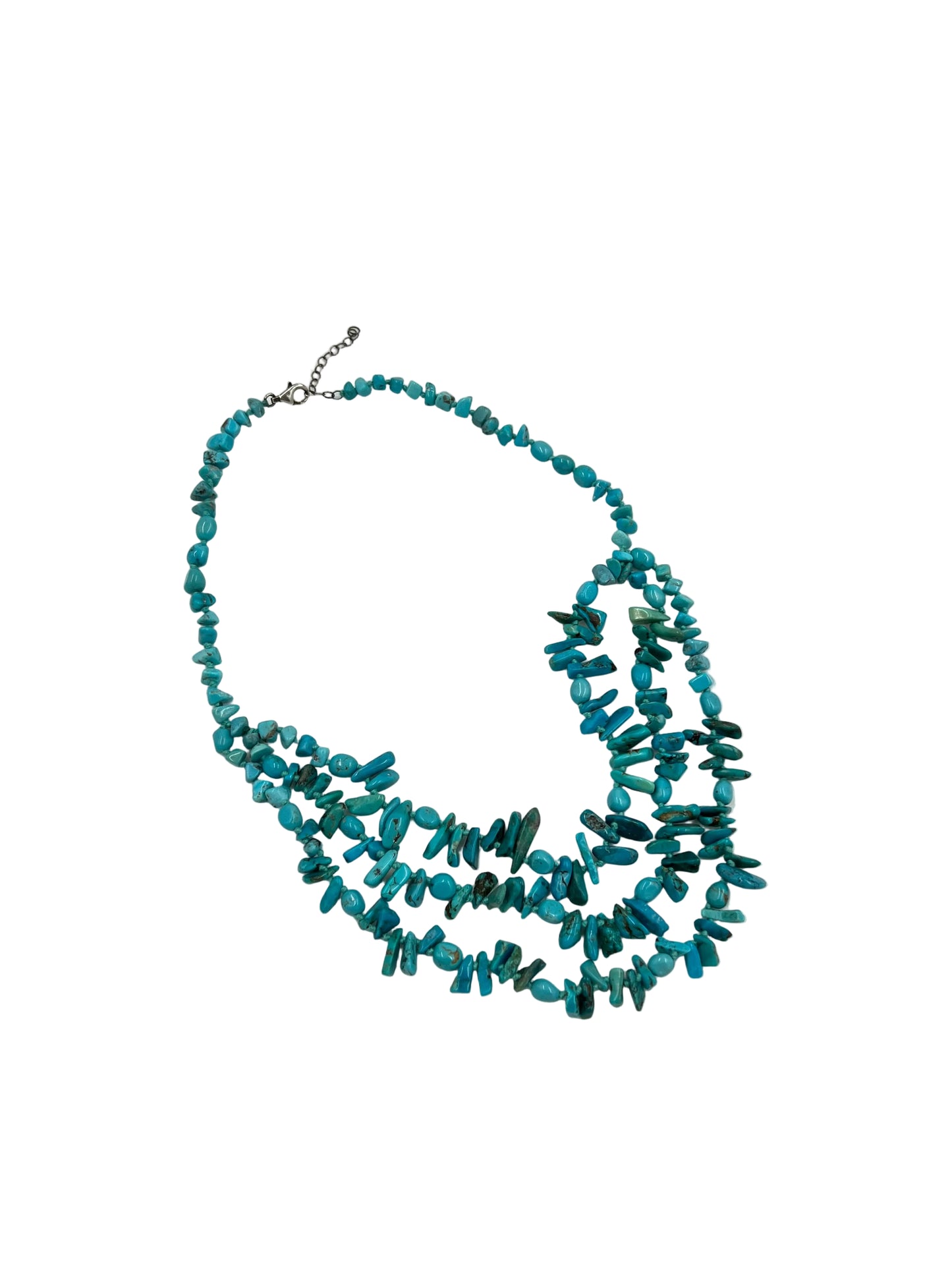 Hand Knotted Chip Turquoise Necklace