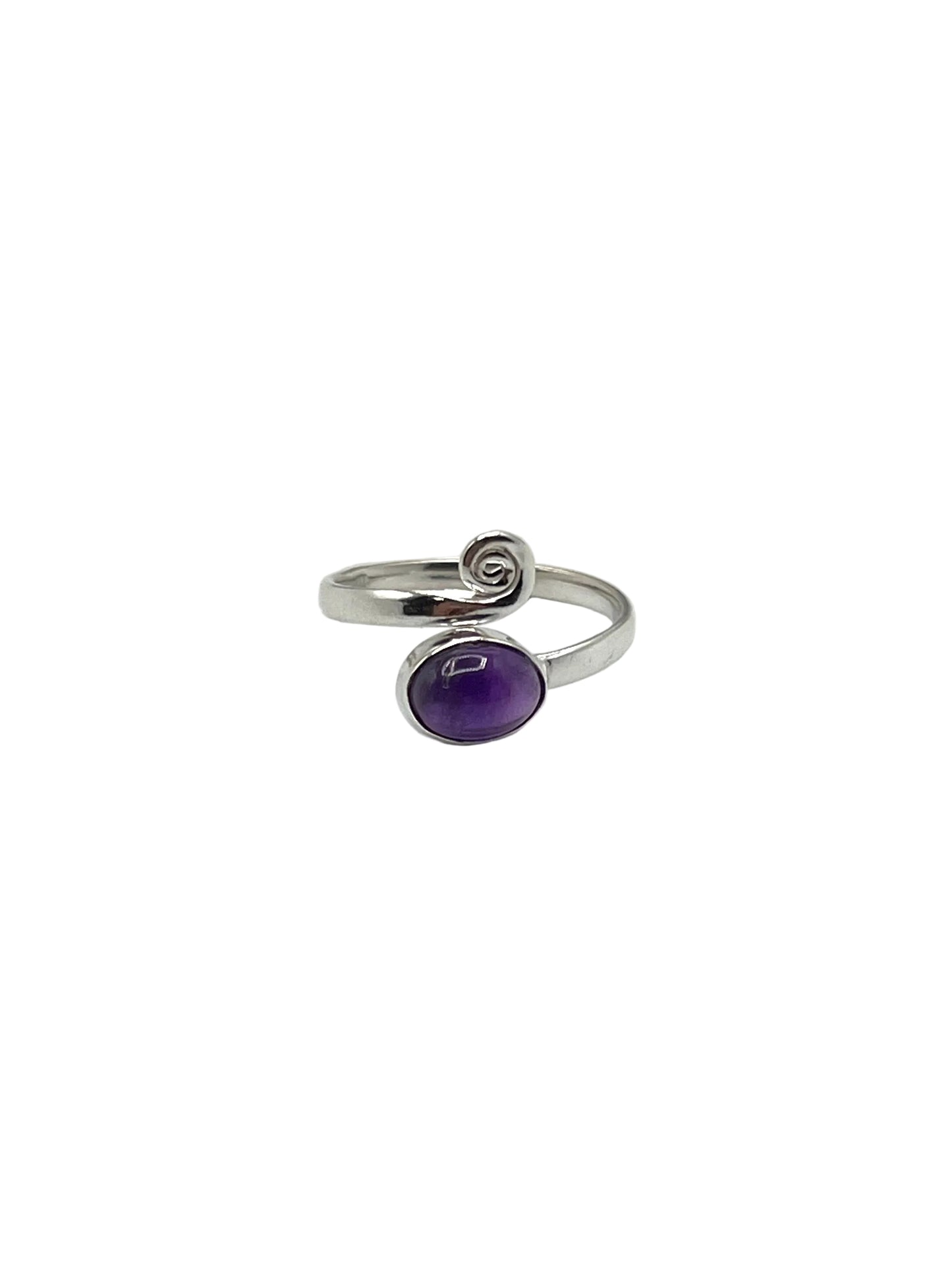 Swirl Gemstone Wrap Rings