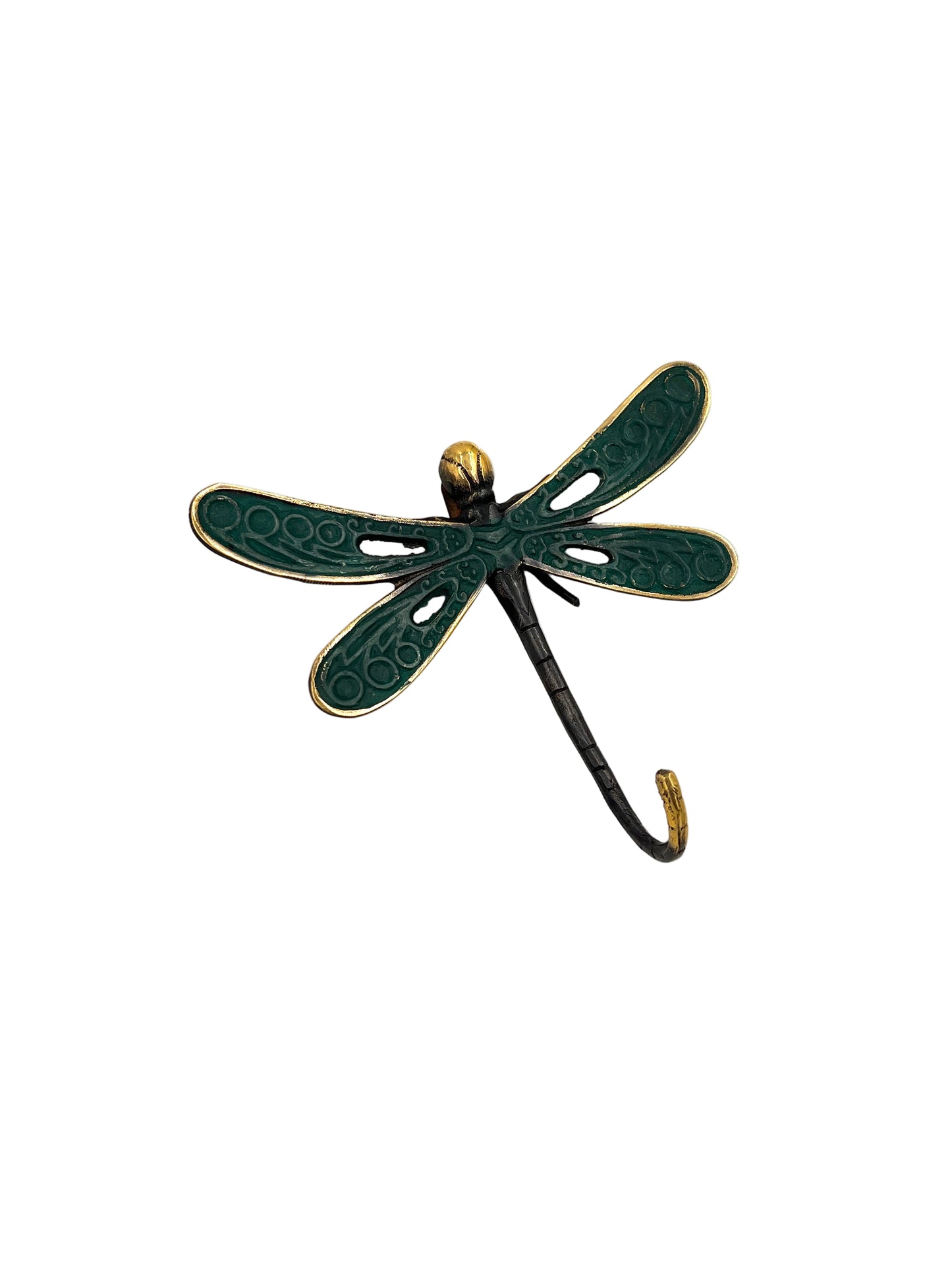 Oxidized Bronze Dragonfly Wall Hook