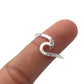Sterling Silver Hammered Wave Ring
