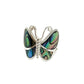Sterling Silver Abalone Butterfly Ring