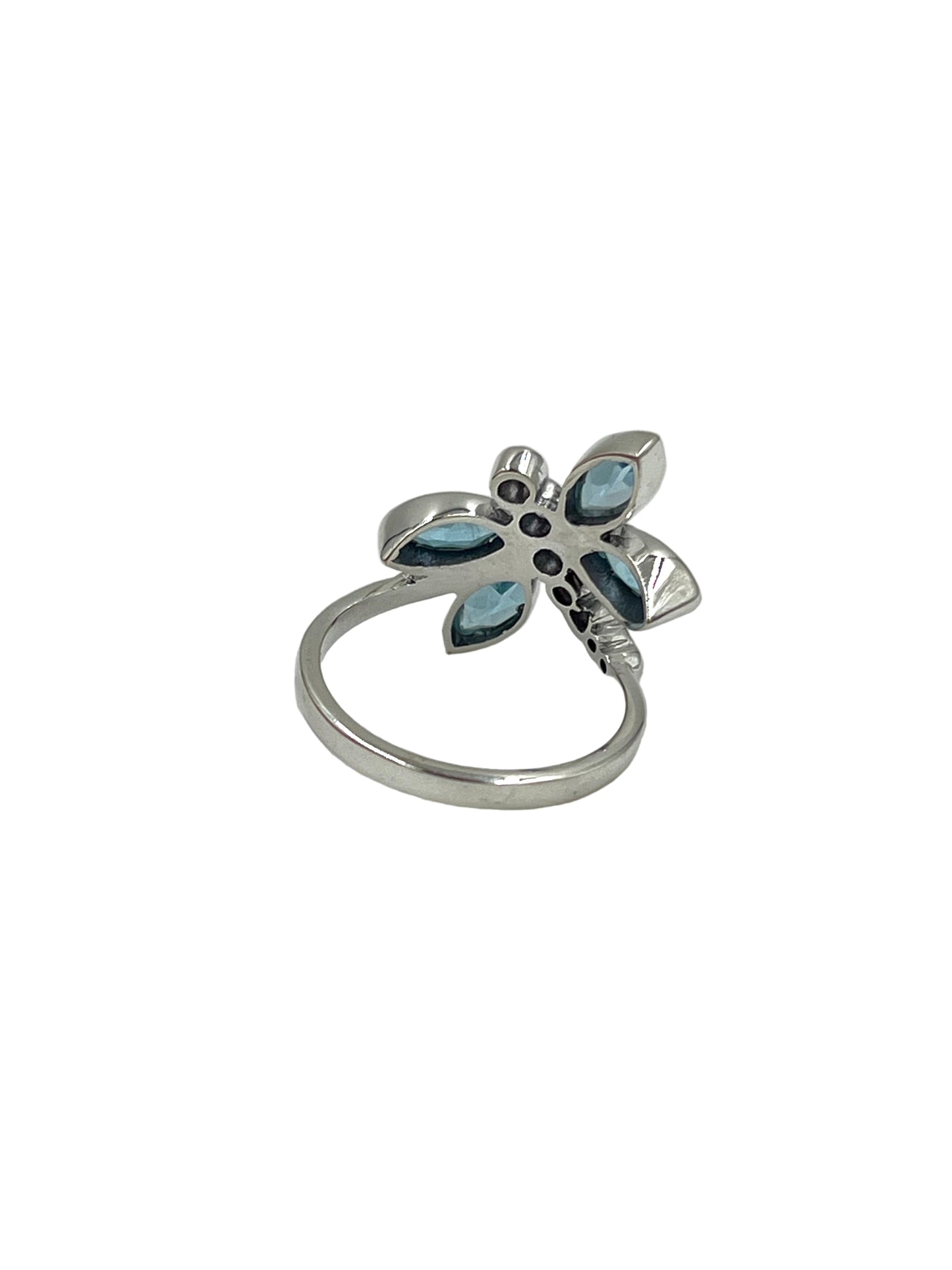 Dragonfly Sky Blue Topaz Ring