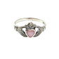Sterling Silver Shell Claddagh Heart Rings