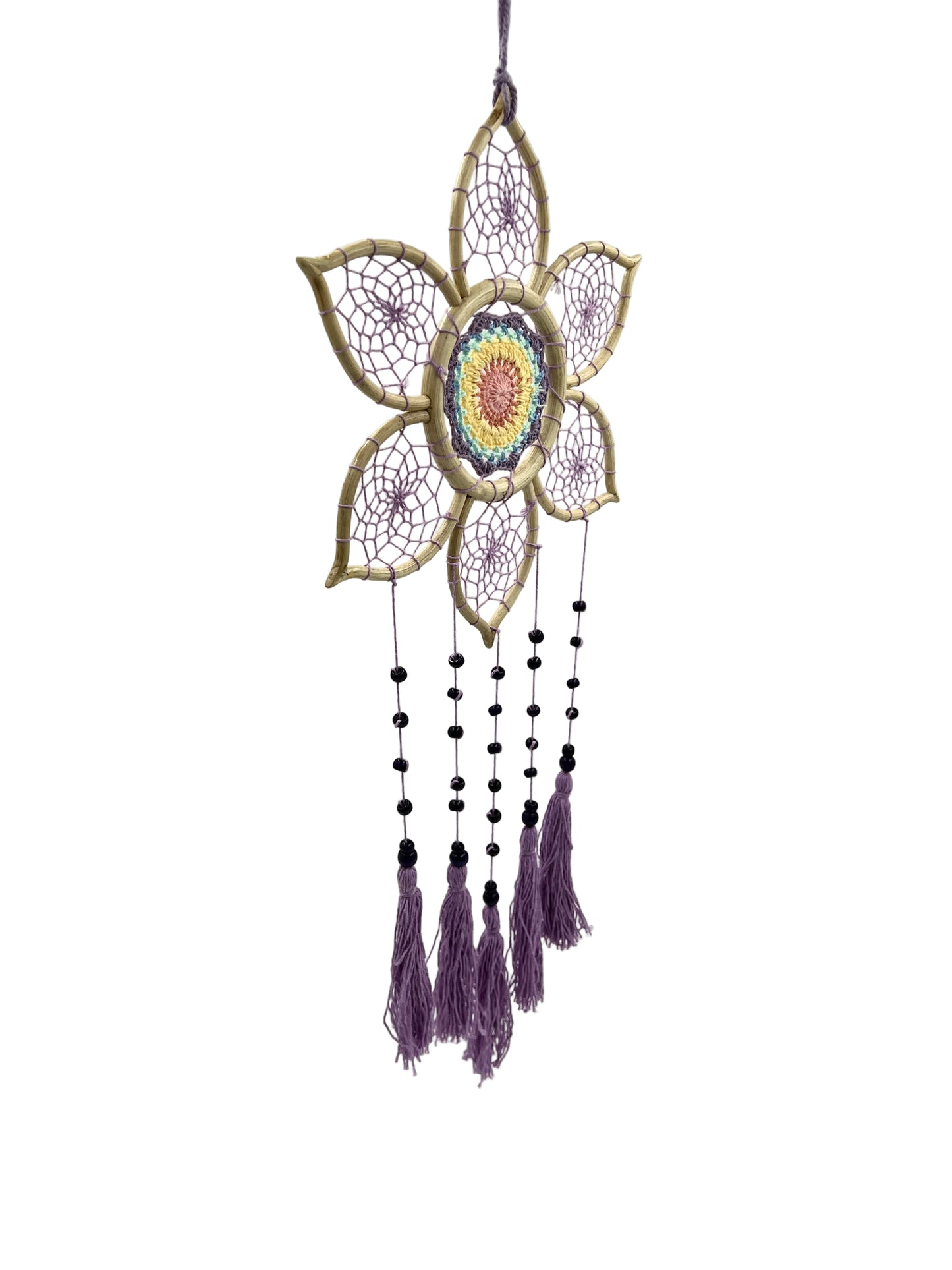 Purple Lotus Dream Catcher