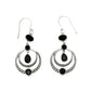 Sterling Silver Gemstone Circle Chandelier Earrings