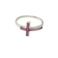 Sterling Silver Shell Cross Ring