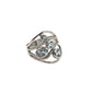 Silver Blue Topaz Wave Ring
