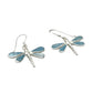 Sterling Silver Shell Dragonfly Earrings