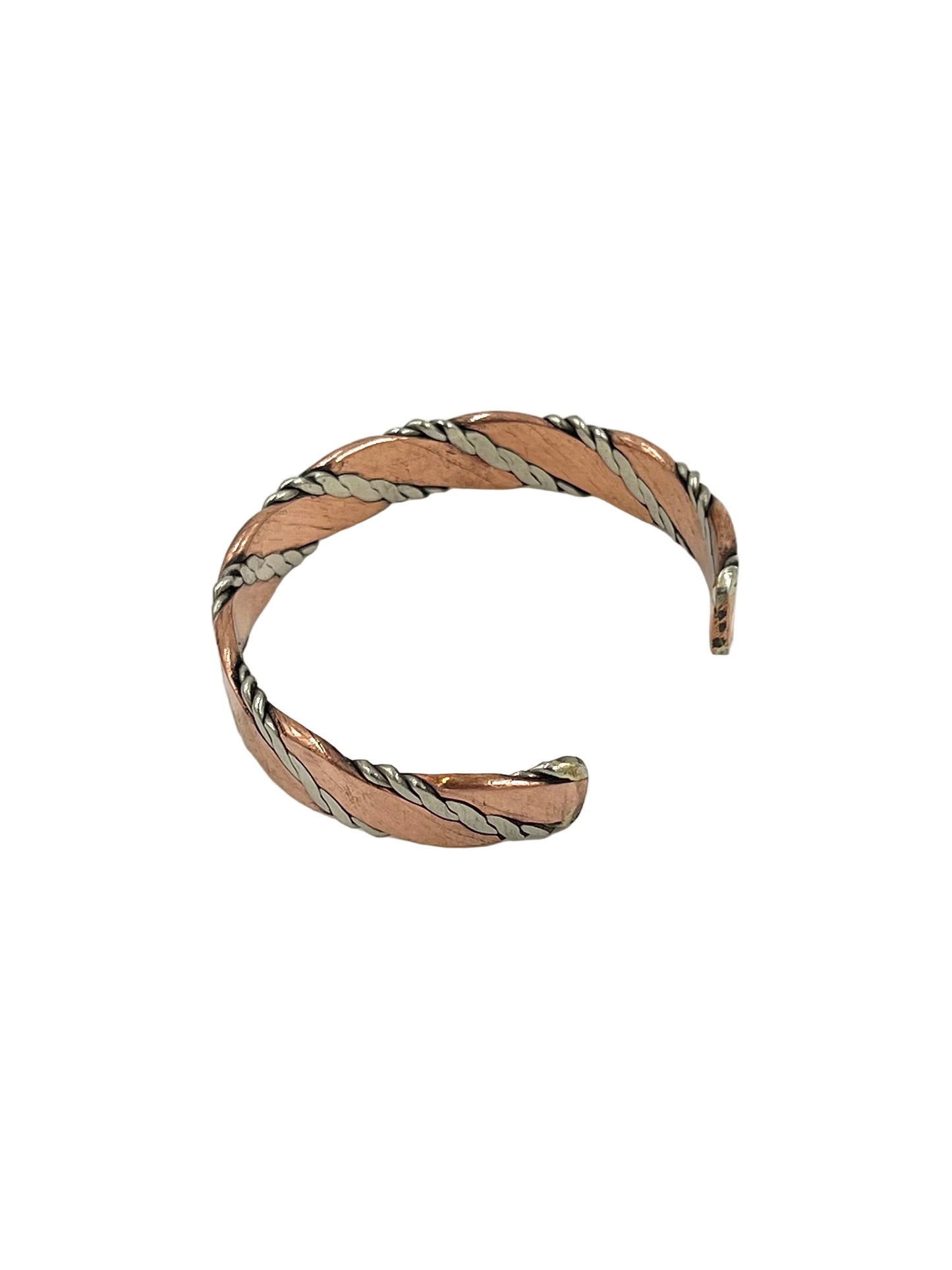 Multi Metal Flat Braided Copper Bracelet