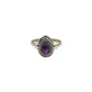 Beaded Teardrop Amethyst Ring