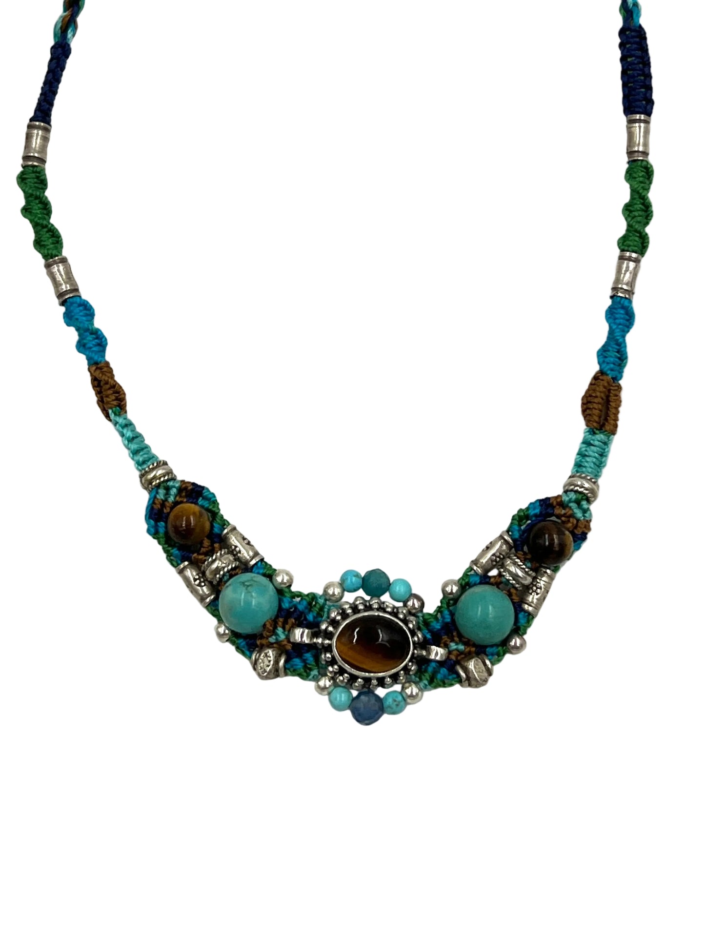 Macrame Tigers Eye Necklace